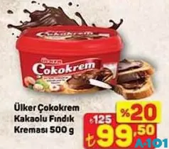 ÜLKER ÇOKOKREM KAKAOLU FINDIK KREMASI 500 GR fiyat ve kampanya bilgisi
